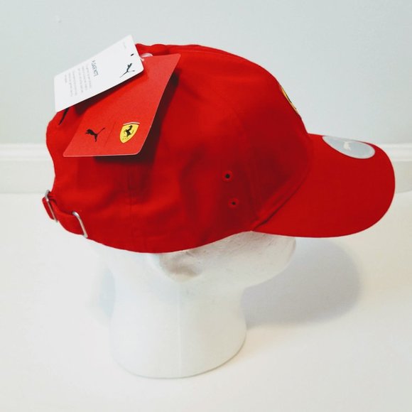 Puma Ferrari Baseball Hat NWT Red Adjustable Strap - Picture 4 of 5